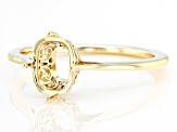 14K Yellow Gold 10x8mm Cushion Solitaire Ring Casting