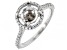 Rhodium Over 14K White Gold 6.5mm Round Halo Style Ring Semi-Mount With White Diamond Accent