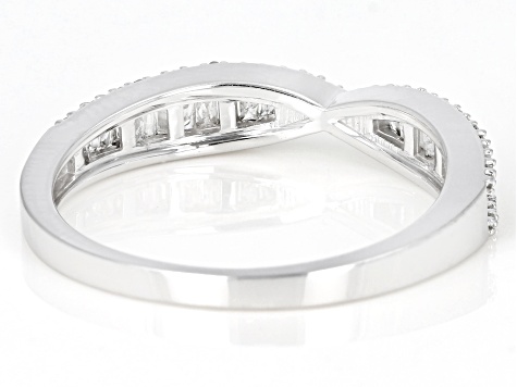 White Diamond 10k White Gold Band Ring 0.33ctw