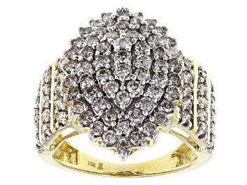 Picture of Candlelight Diamonds™ 10k Yellow Gold Cluster Ring 2.00ctw
