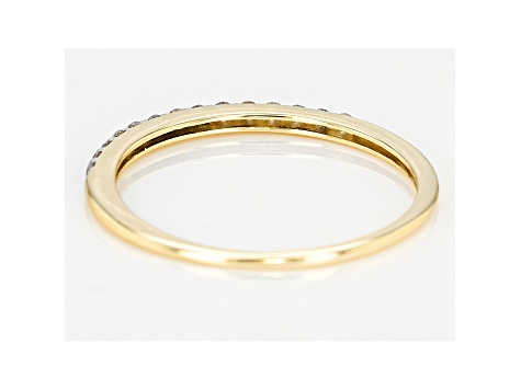 White Diamond 10k Yellow Gold Band Ring 0.15ctw