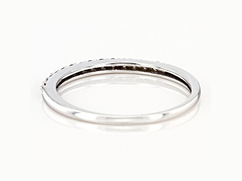 White Diamond 10k White Gold Band Ring 0.15ctw