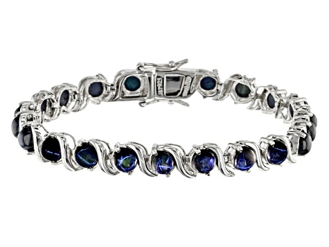 Blue Sapphire Gemstone Studded 925 Sterling Solid Silver Bracelet Sb1038 –  Online Gemstone & Jewelry Store By Gehna Jaipur