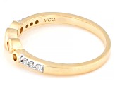 Spessartite Garnet With Lab Grown Diamond 10k Yellow Gold Ring 0.29ctw