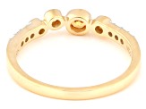 Spessartite Garnet With Lab Grown Diamond 10k Yellow Gold Ring 0.29ctw