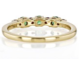 Tsavorite With Grape Color Garnet 10k Yellow Gold Ring 0.56ctw