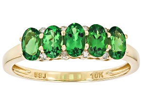 Green Tsavorite 10k Yellow Gold Ring 1.30ctw