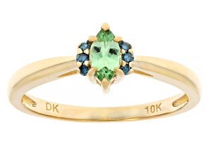 Green Tsavorite 10k Yellow Gold Ring 0.25ctw
