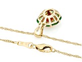 Orange Spessartite 10k Yellow Gold Pendant With Chain 2.08ctw