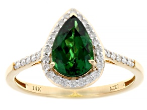Green Tsavorite 14k Yellow Gold Ring 1.29ctw