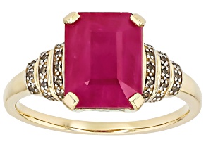 John Saul Ruby 10k Yellow Gold Ring 3.48ctw
