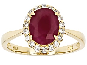 Mozambique Ruby 10k Yellow Gold Ring 2.44ctw