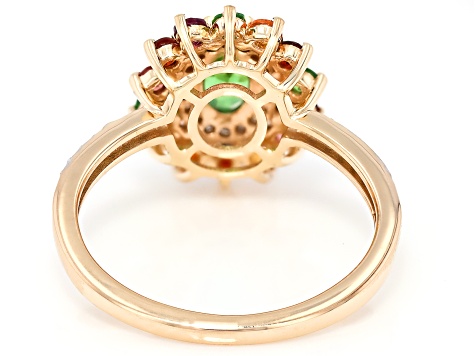 jewel 0103です Multi-Garnet 10k Yellow Gold Ring 1.15ctw - CGD147 | JTV