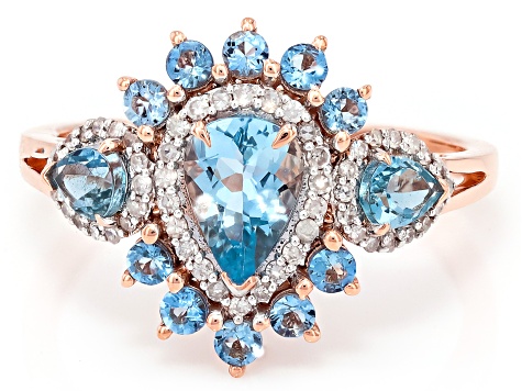 Santa Maria Aquamarine 10k Rose Gold Ring 1.12ctw - CGD161 | JTV