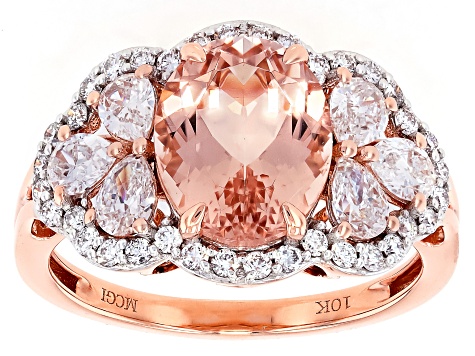 Peach Morganite 10k Rose Gold Ring 3.23ctw - CGD172 | JTV