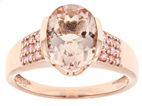 Pink Morganite 10k Rose Gold Ring 2.31ctw