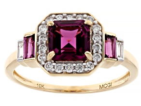 Rhodolite 10k Yellow Gold Ring 1.80ctw