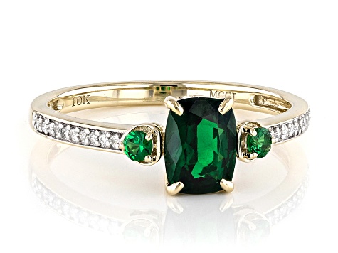 Green Tsavorite 10k Yellow Gold Ring 0.86ctw