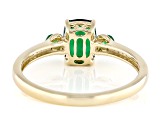 Green Tsavorite 10k Yellow Gold Ring 0.86ctw