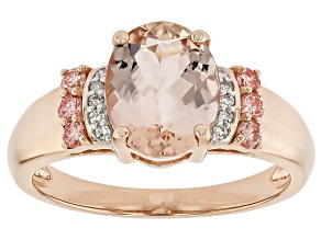 Peach Morganite 10k Rose Gold Ring 2.22ctw