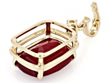 Red Mahaleo(R) Ruby 10k Yellow Gold Pendant With Enhancer 13.98ctw