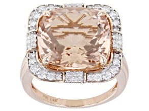Morganite 14k Rose Gold Ring 9.51ctw