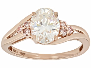 Strontium Titanate 10k Rose Gold Ring 2.52ctw