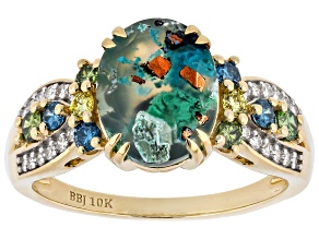 Aquadite® 10k Yellow Gold Ring 2.43ctw