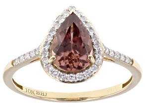 Blush Zircon 10k Yellow Gold Ring 1.71ctw