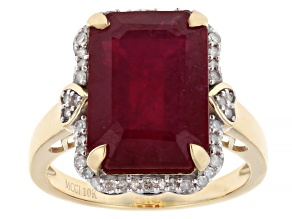 Mahaleo(R)Ruby 10k Yellow Gold Ring 8.52ctw