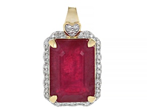Mahaleo(R)Ruby 10k Yellow Gold Pendant 8.52ctw