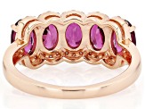 Grape Color Garnet 10k Rose Gold Ring 2.72ctw