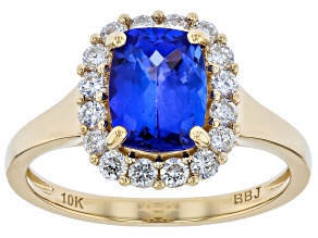 Blue Tanzanite 10K Yellow Gold Ring 1.79ctw