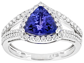Blue Tanzanite 14k White Gold Ring 2.00ctw