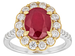 Mahaleo(R) Ruby 6K White & Yellow Gold Halo Ring