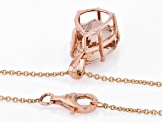 Peach Morganite 14K Rose Gold Pendant With Chain 3.40ct