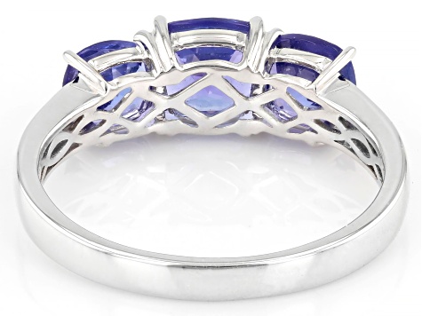 Tanzanite With White Diamond 18k White Gold Halo Ring 2.35ctw