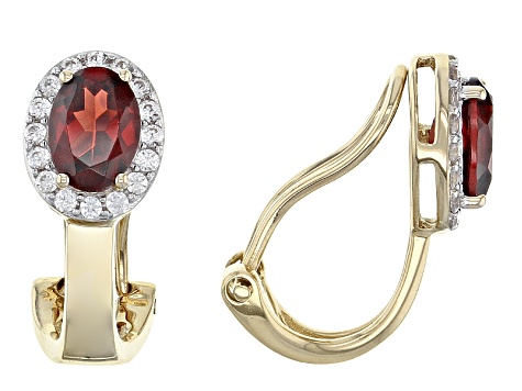 Red Garnet 14k Yellow Gold Clip On Earrings 1 87ctw Cgw1131 Jtv Red Garnet 14k Yellow Gold Clip On Earrings 1 87ctw