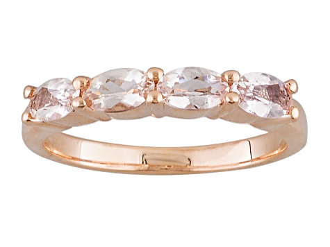 Pink Morganite 14k Rose Gold Band Ring 71ctw Cgw1237 Jtv Pink Morganite 14k Rose Gold Band Ring 71ctw