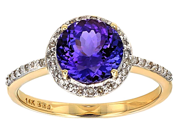 Blue Tanzanite 14k Yellow Gold Ring 2.07ctw