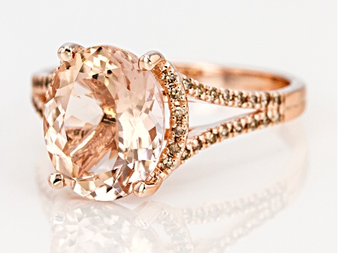 Pink Morganite 14k Rose Gold Ring 2.86ctw