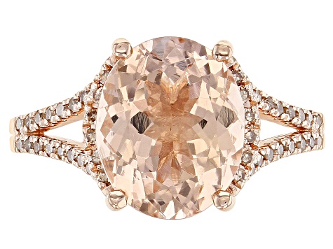 Pink Morganite 14k Rose Gold Ring 2.86ctw