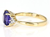 Blue Tanzanite 14k Yellow Gold Ring 2.18ctw