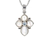 Mother-Of-Pearl Sterling Silver Pendant With Chain