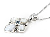 Mother-Of-Pearl Sterling Silver Pendant With Chain