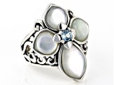 White Mother-Of-Pearl Sterling Silver Ring