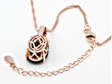 African Amethyst 18k Rose Gold Over Sterling Silver Pendant With Chain 5.00ctw