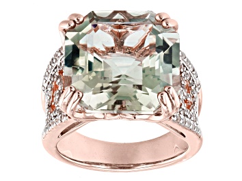 Picture of Green Prasiolite 18k Rose Gold Over Sterling Silver Ring 12.62ctw