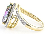 Multi-Color Quartz 18k Yellow Gold Over Sterling Silver Ring 4.62ctw