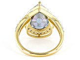 Multi-Color Quartz 18k Yellow Gold Over Sterling Silver Ring 4.62ctw